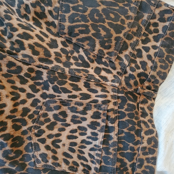 Zara TRF Wide Leopard Cheetah Jeans Pants 40 - 8 - Picture 8 of 9